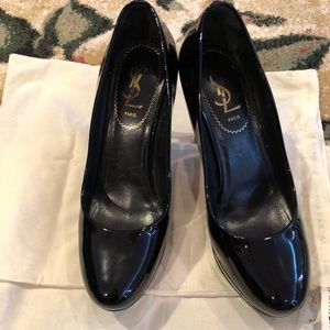 Authentic Ysl pattern leather heel. Size 361/2